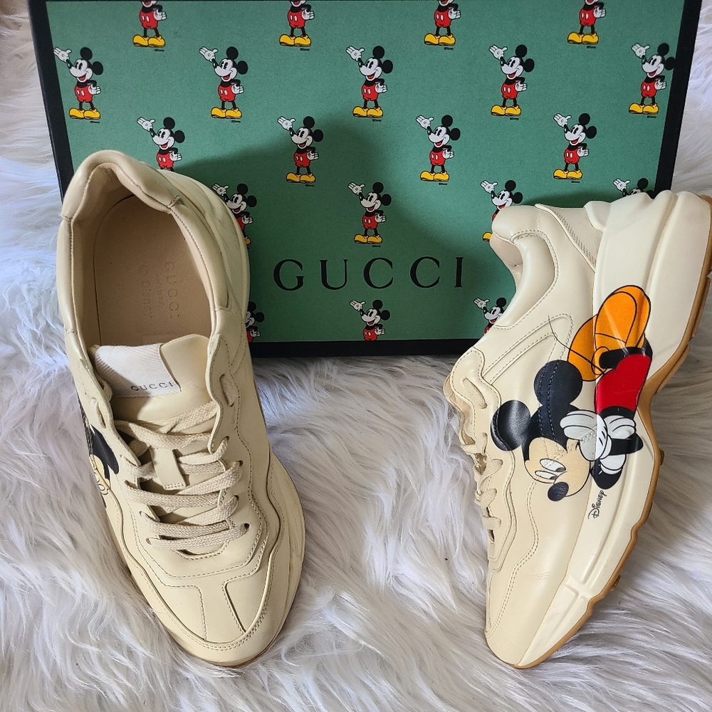 GUCCI X DISNEY Rython Low Top Chunky Sneakers Size 39